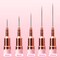 5-Piece Metallic Nail Art Brush Set – Pink Liner Brushes for UV Gel, Acrylic, and Fine Detail Designs, Sizes 4/8/12/20/25mm (Pink)